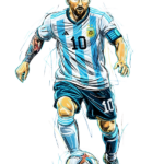 Diseño messi lapiz dtf