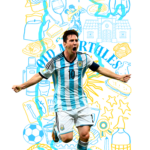 Diseño messi mapa en dtf